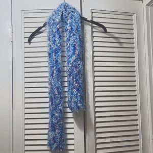 Scarf blue metallic